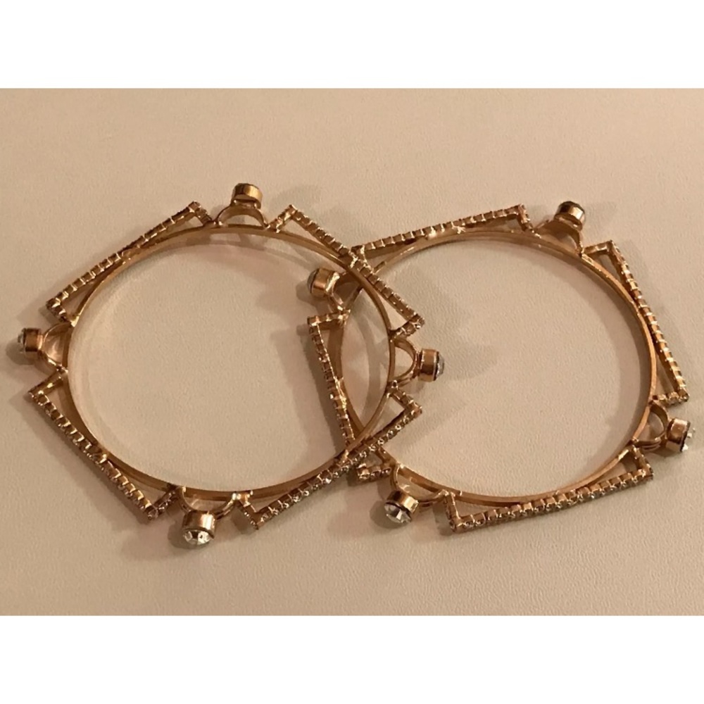 New Sparkly Copper and Diamond Style Bracelet Set
